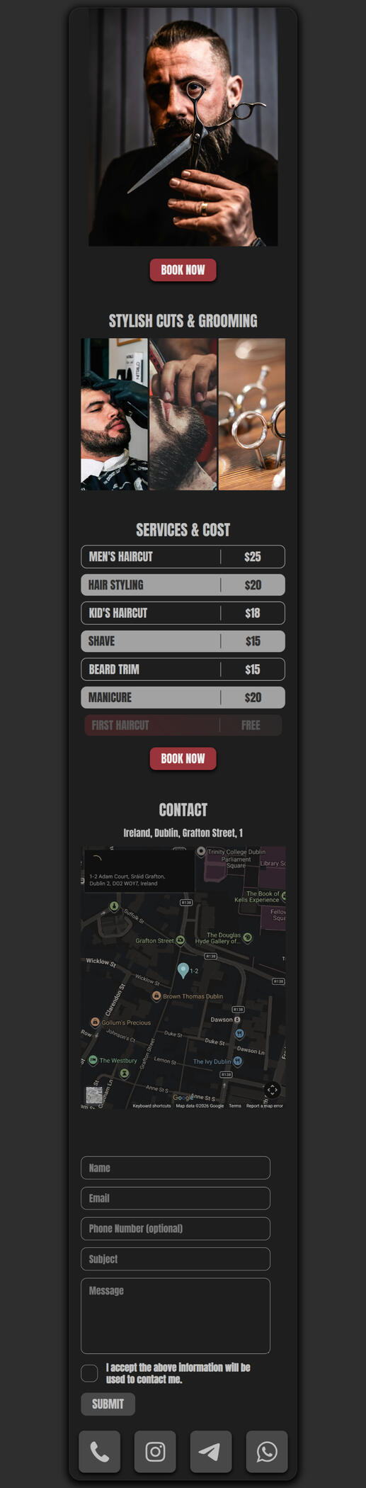 Barber Shop Demo- DigitPres Barber Shop website demo by DigitPres