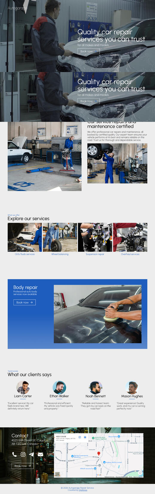 Car Repair Demo B- DigitPres Car Repair website demo by DigitPres